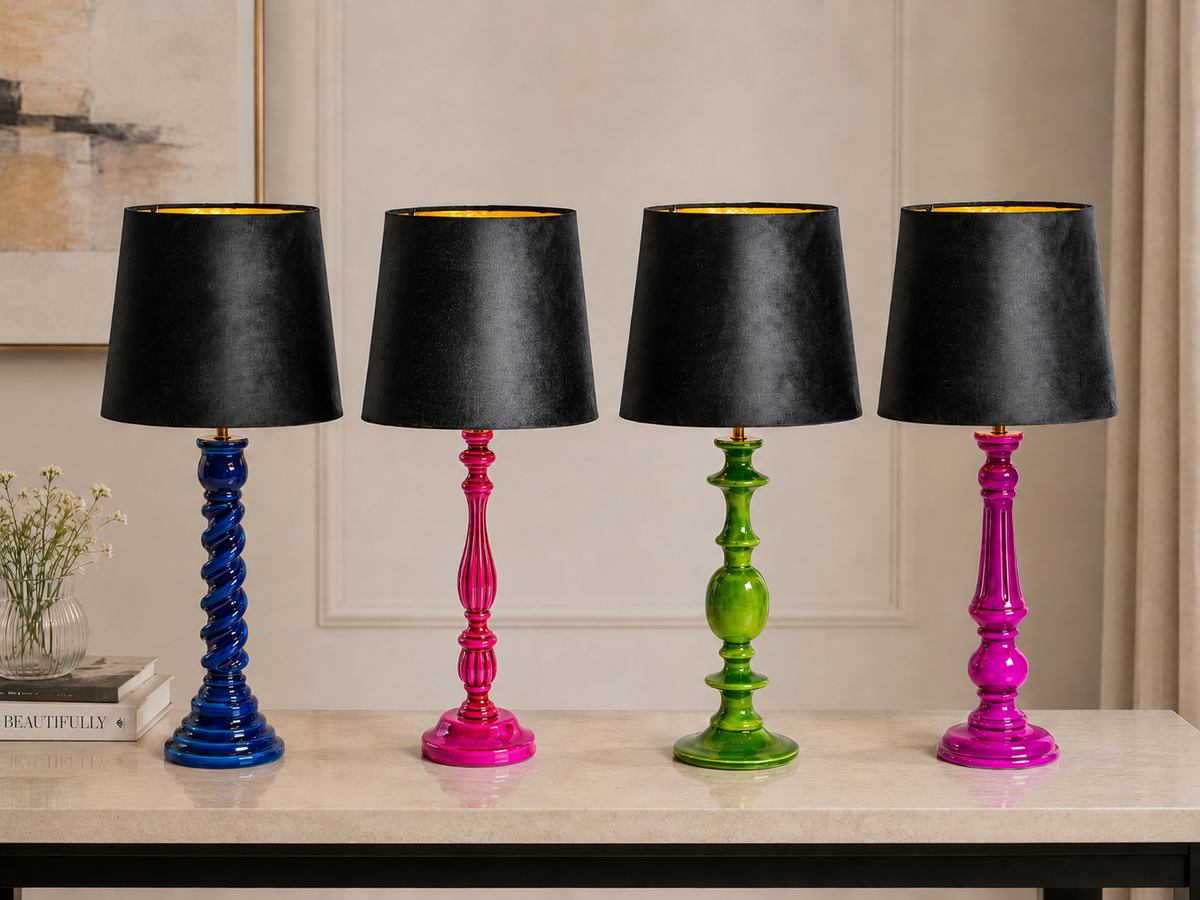 Fuchsia Baluster Table Lamp - alternate product view | KULORI
