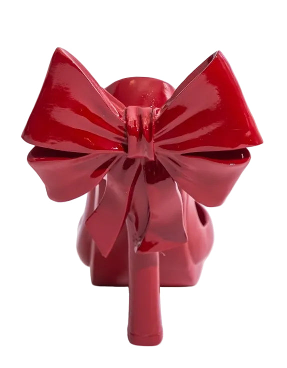 Ruby Bow High Heel Bottle Holder decorative vase - alternate product view | KULORI