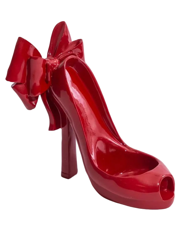 Ruby Bow High Heel Bottle Holder decorative vase - additional product view | KULORI