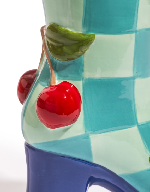 Cherry Check Boot Vase - additional product view | KULORI