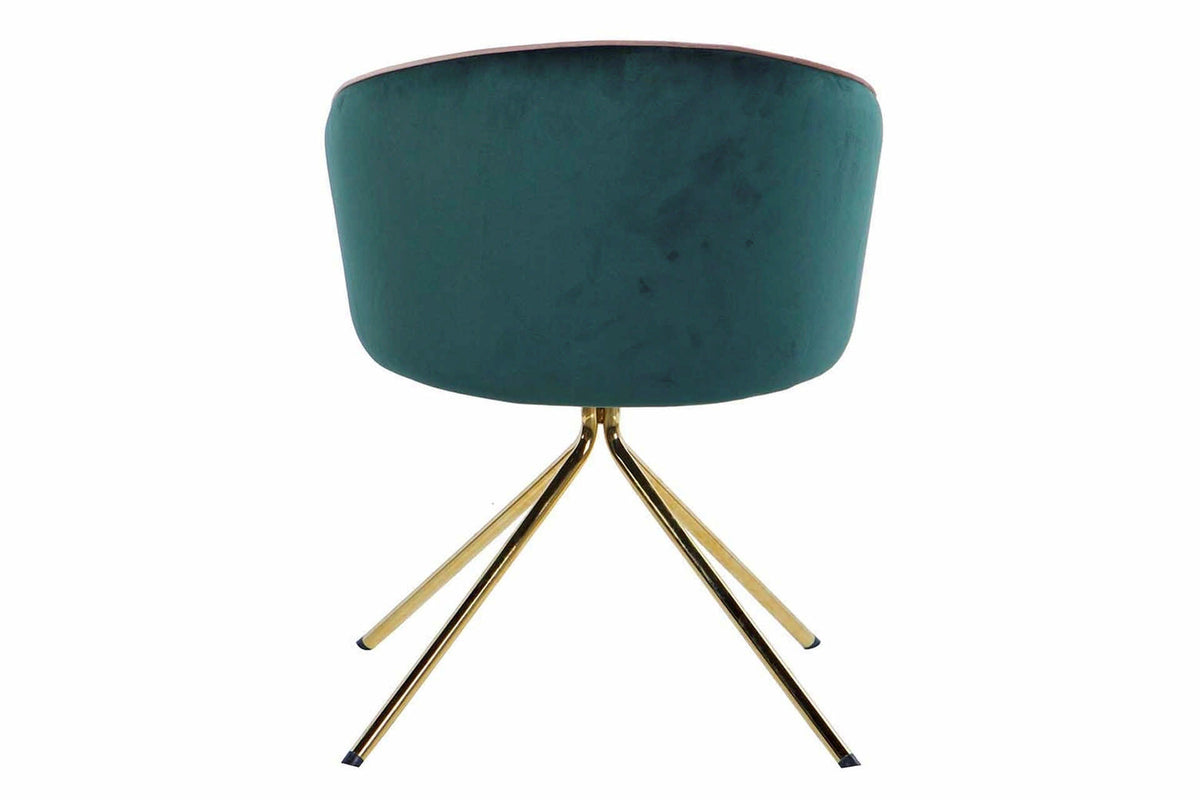 Sora Green & Beige Velvet Chair - additional product view 8 | KULORI