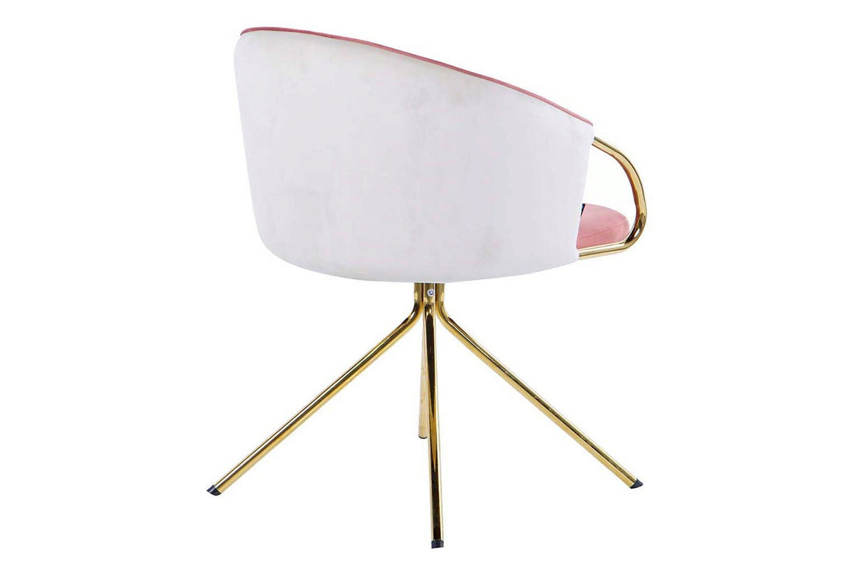 Luna Beige & Rose Velvet Chair - additional product view 9 | KULORI