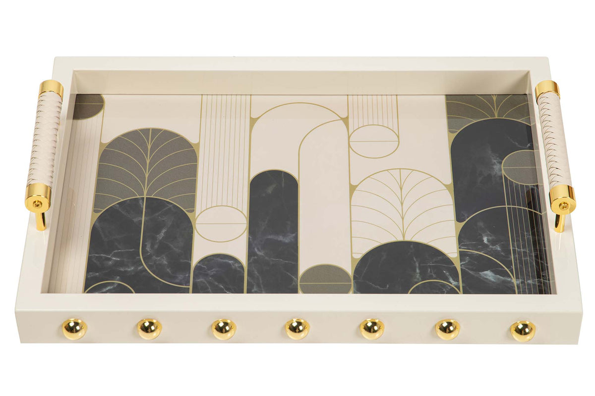 Marble Muse Lacquer Decor Tray decorative decanter - alternate product angle | KULORI