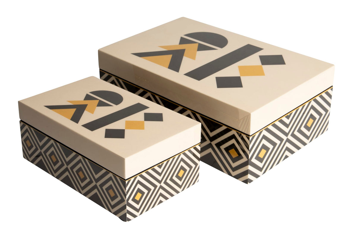 Geometric Balance Lacquer Decor Boxes decorative decanter - main product view | KULORI