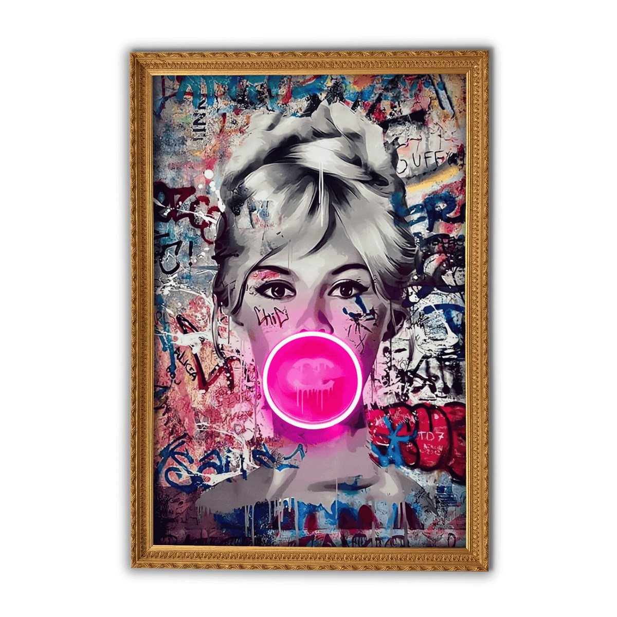 Brigitte Bardot Bubble V.1 LED wall art in Originals LED Wall Art finish - product gallery view | KULORI
