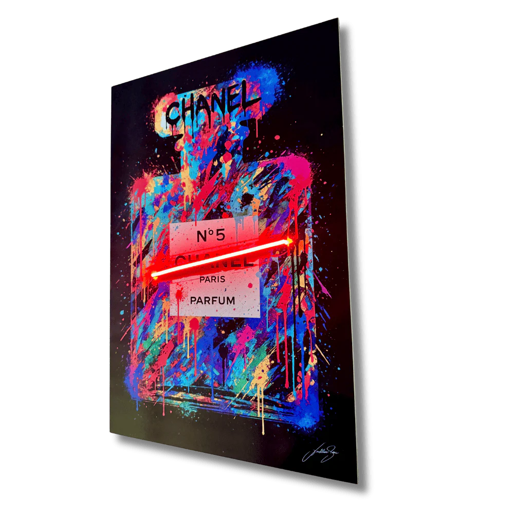 Drip N° 5 V.2 LED wall art in Originals LED Wall Art finish - side view | KULORI