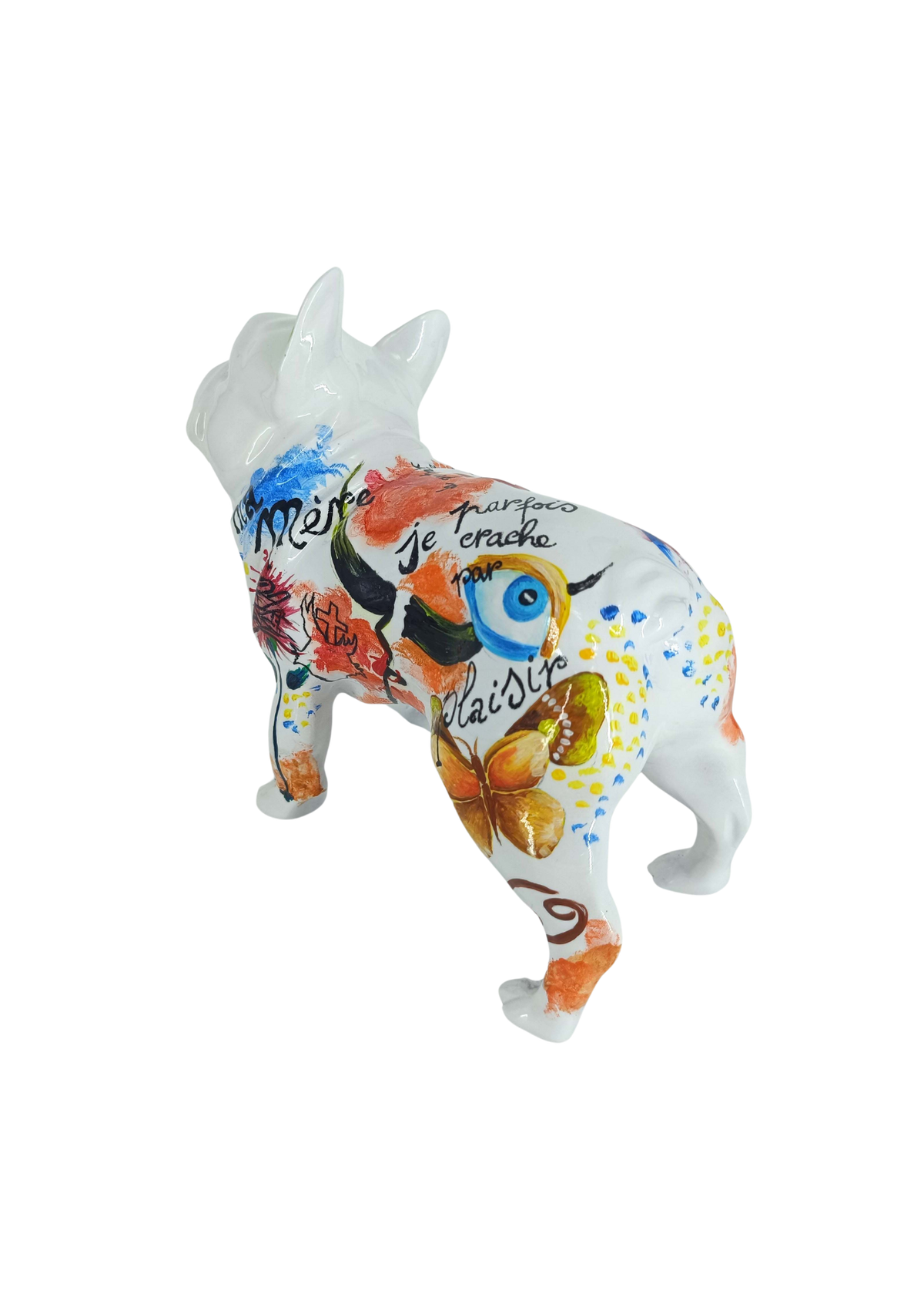 Plaisir French Bulldog sculpture in Graffiti finish - alternate product view | KULORI