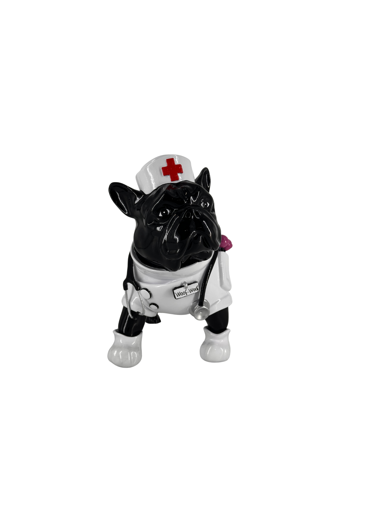 The Nurse Bulldog French Bulldog sculpture in Profession finish - alternate product view | KULORI
