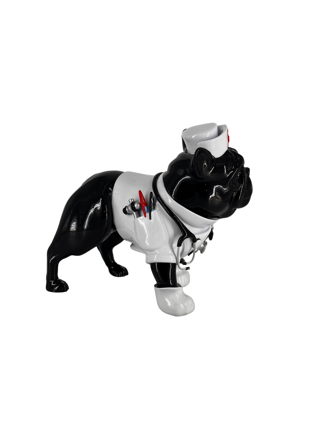 The Nurse Bulldog French Bulldog sculpture in Profession finish - additional product view | KULORI