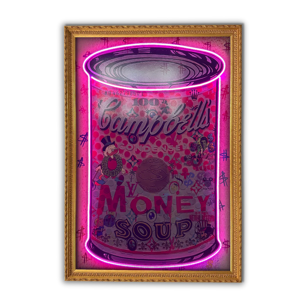 The Soup of Success x Mr Pablo Costa LED wall art - main product view | KULORI