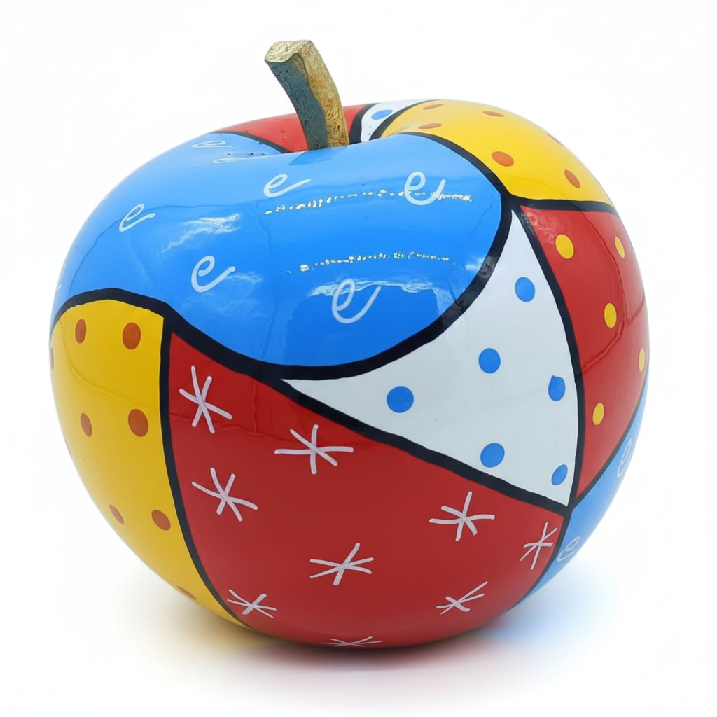 Pop Art Dots Apple sculpture in Pop Colours finish - main product view | KULORI