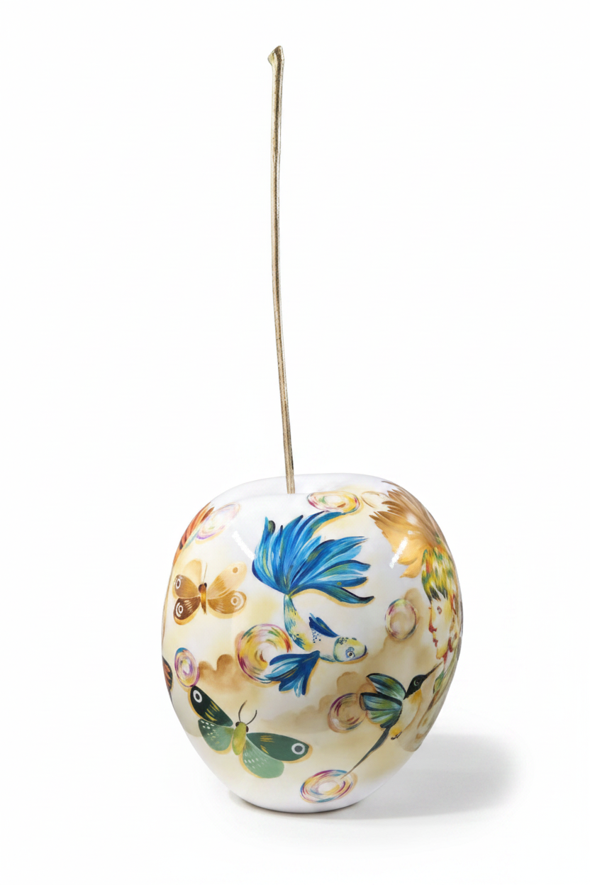 Helios bubble Cherry sculpture in Nature finish - alternate product angle | KULORI