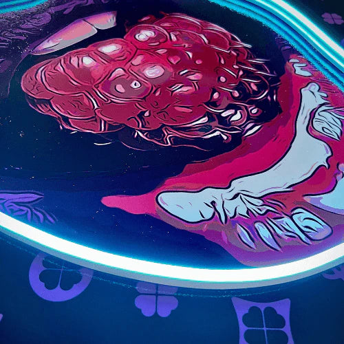 Fruit Passion Lips v.1 LED wall art in Originals LED Wall Art finish - additional product view | KULORI