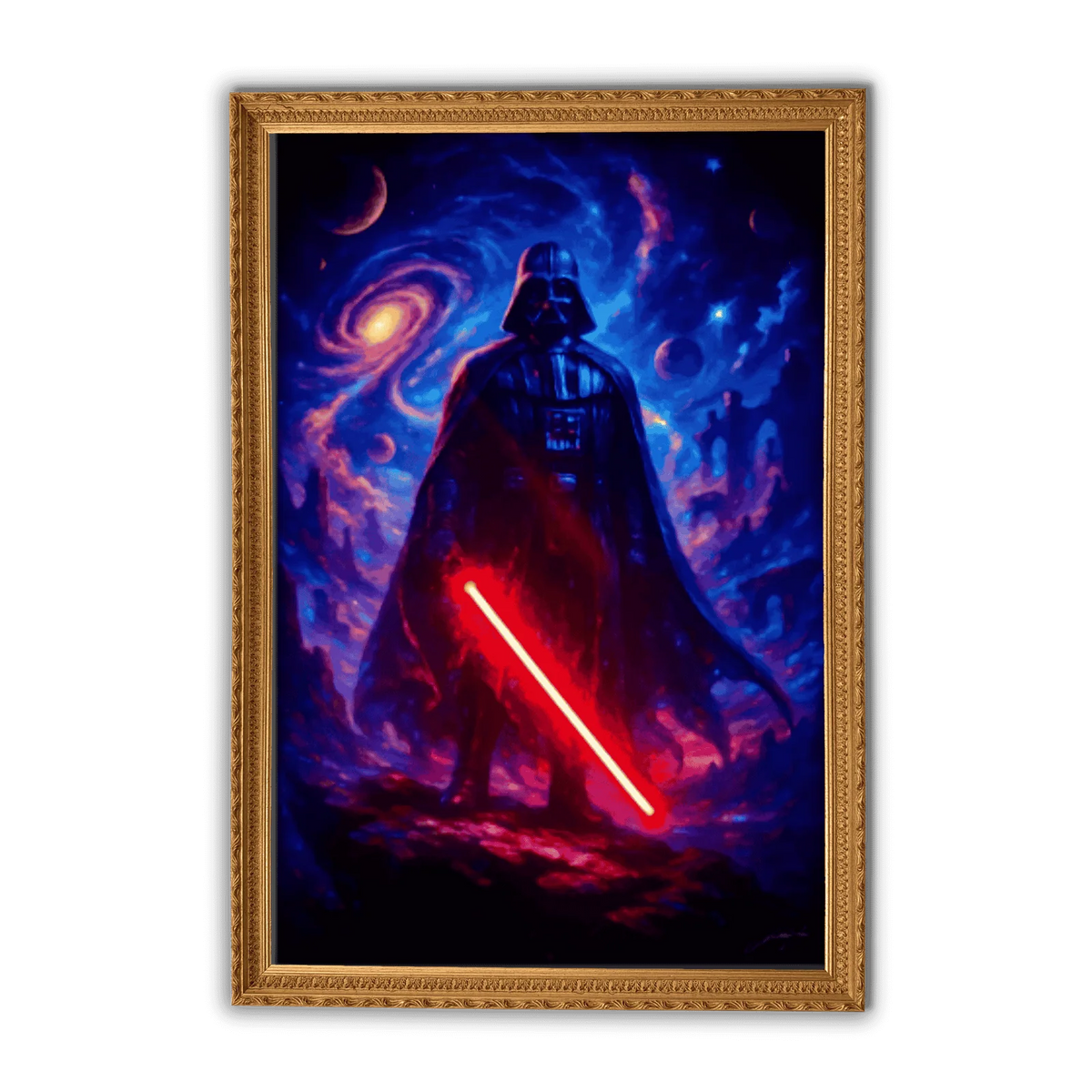 Mystic Darth Fener LED wall art in Originals LED Wall Art finish - framed product view | KULORI