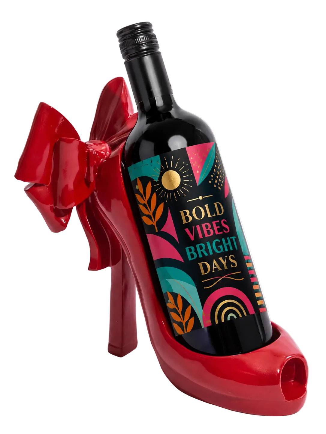 Ruby Bow High Heel Bottle Holder decorative vase - main product view | KULORI