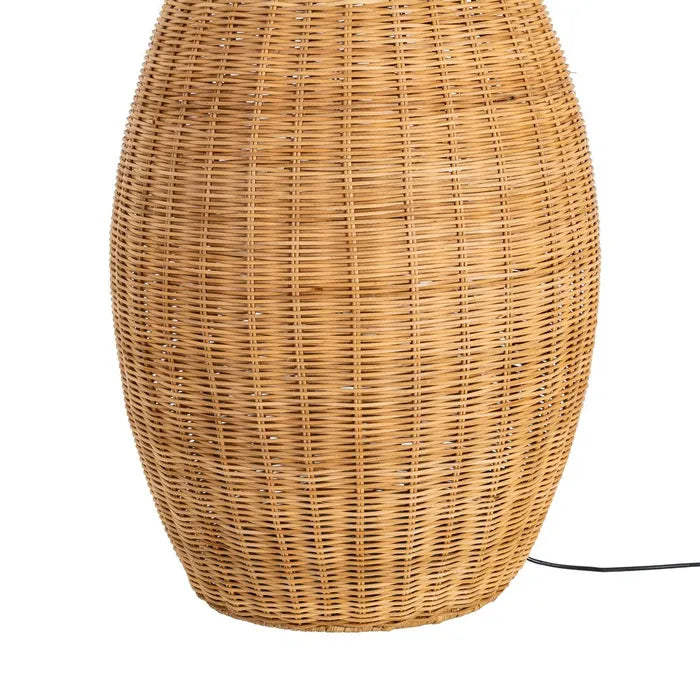 Oval natural ratten floor lamp | KULORI Malta & Gozo