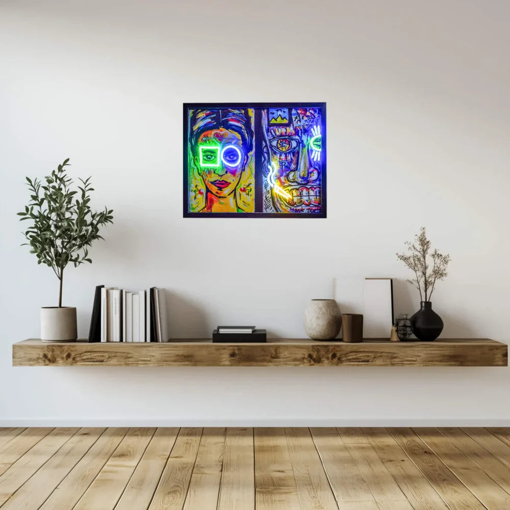 Frida x Ódor K LED wall art - additional product view | KULORI