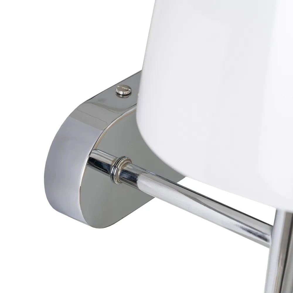 Close-up of iron base wall lamp