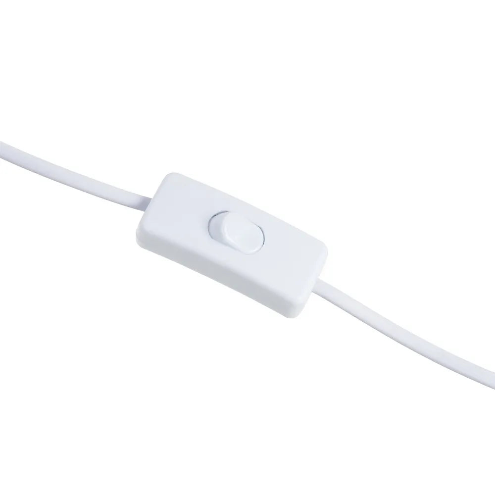 A white inline cable switch with a single-button toggle | KULORI