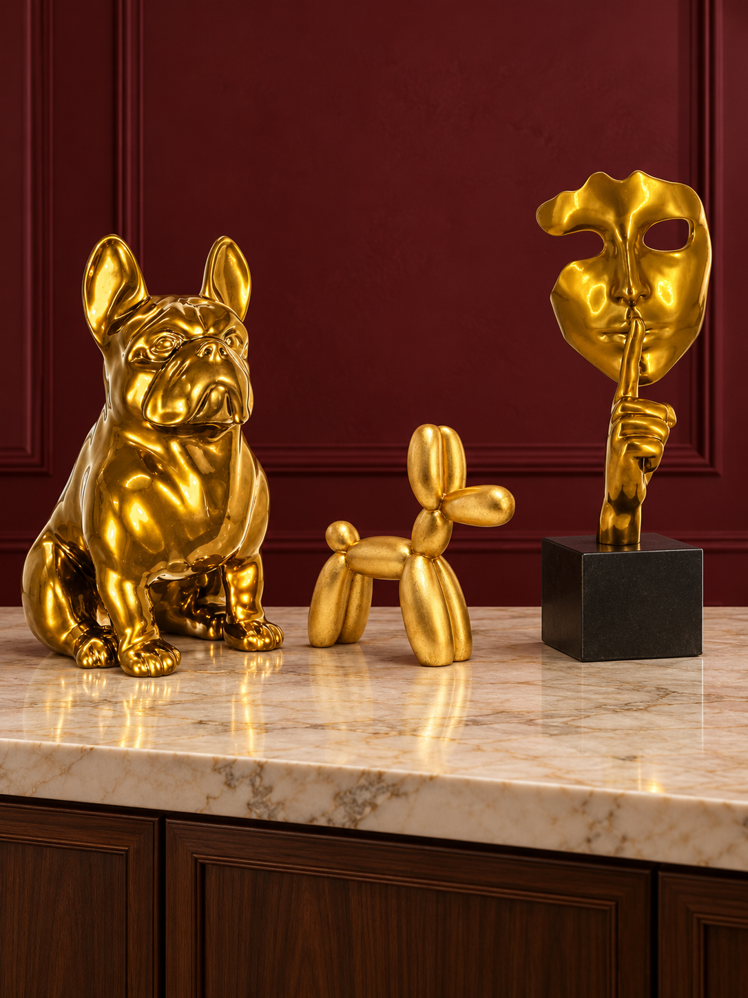 Gold sculptures