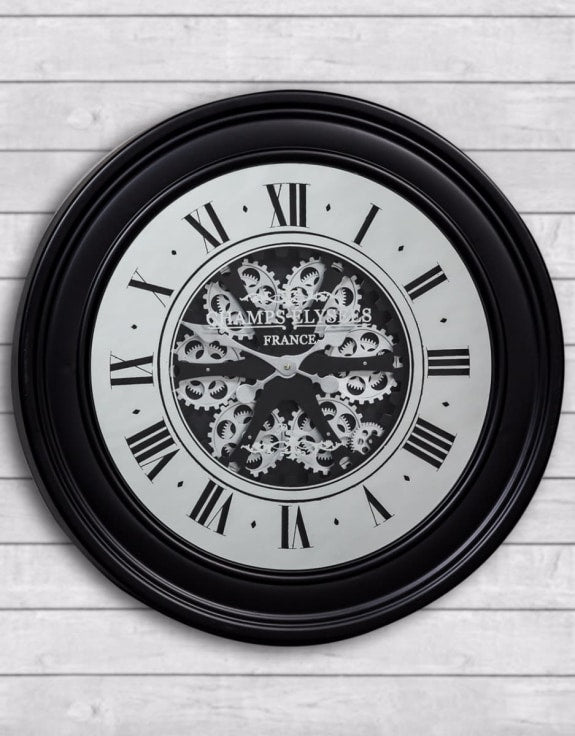 French Noir Wall Clock - alternate product view | KULORI