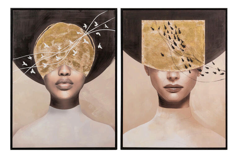 The Golden Obstruct Canvas - main product view | KULORI