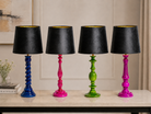 Magenta Fluted Table Lamp - alternate product view | KULORI
