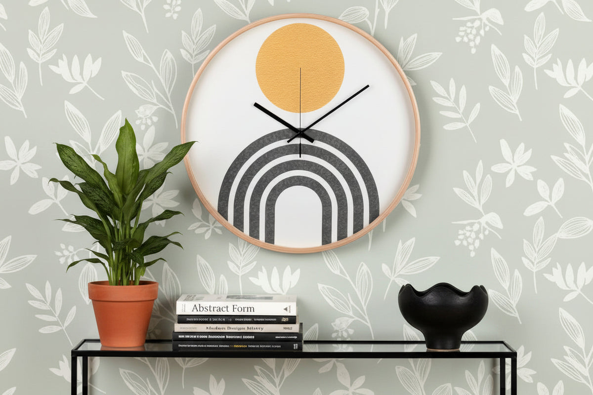 Sunrise Arc Clock decorative wall clock - alternate product view | KULORI