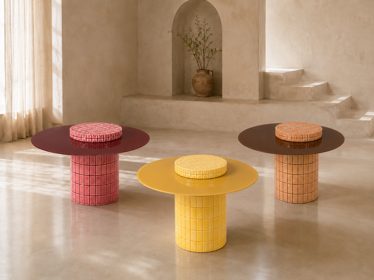 Pixel Tile Terracotta Coffee Table - alternate product view | KULORI