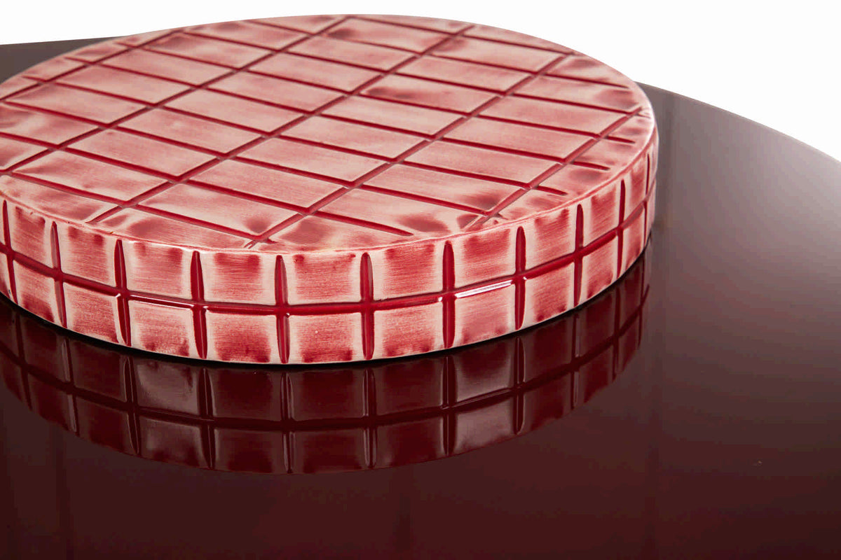 Pixel Tile Burgundy Coffee Table - additional product view | KULORI