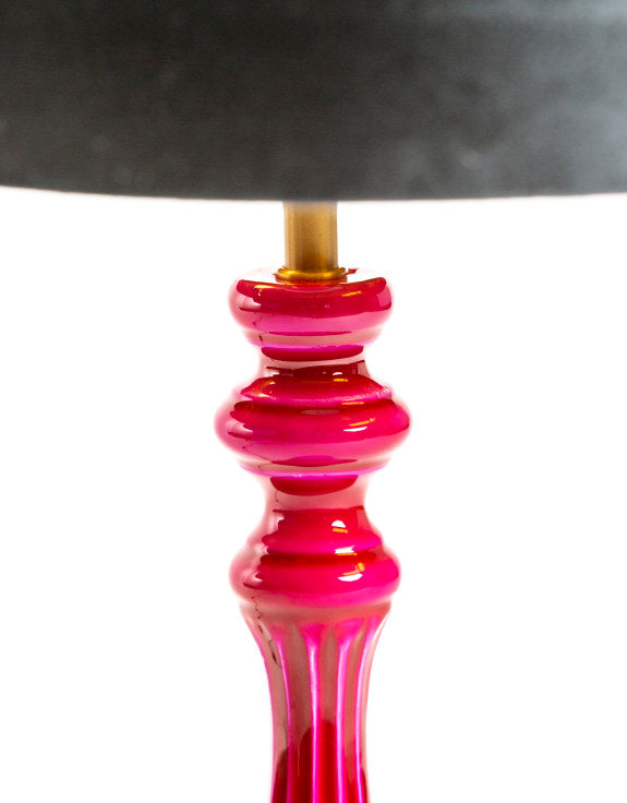 Magenta Fluted Table Lamp - additional product view | KULORI