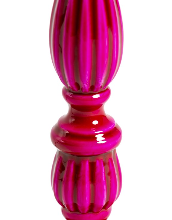 Magenta Fluted Table Lamp - alternate product angle | KULORI