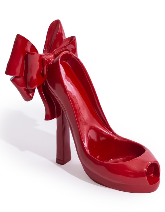 Ruby Bow High Heel Bottle Holder decorative vase - additional product view | KULORI