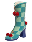 Cherry Check Boot Vase - alternate product view | KULORI