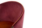 Nova Garnet & Orange Velvet Chair - alternate product view | KULORI