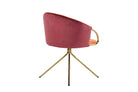Nova Garnet & Orange Velvet Chair - additional product view 8 | KULORI