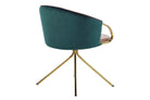 Sora Green & Beige Velvet Chair - additional product view 9 | KULORI