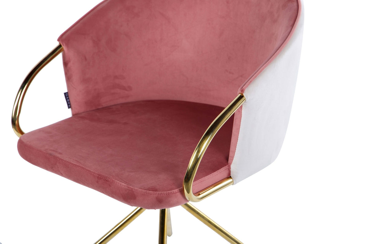 Luna Beige & Rose Velvet Chair - additional product view | KULORI
