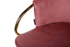 Luna Beige & Rose Velvet Chair - alternate product angle | KULORI