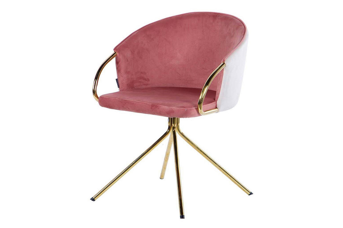 Luna Beige & Rose Velvet Chair - main product view | KULORI