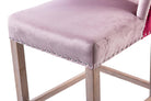 Blush Diva Velvet Kitchen Stool designer chair - product gallery view | KULORI