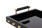 Noir Luxe Lacquer Decor Tray decorative decanter - alternate product view | KULORI