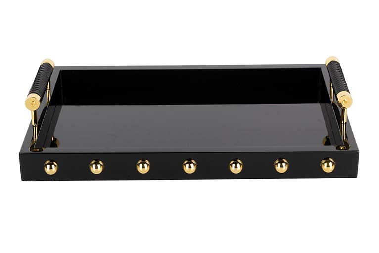 Noir Luxe Lacquer Decor Tray decorative decanter - product gallery view | KULORI