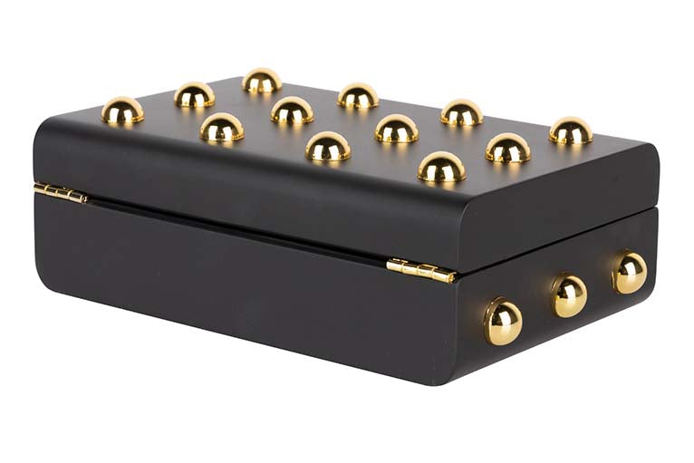 Noir Luxe Stud Lacquer Decor Boxes decorative decanter - additional product view 11 | KULORI