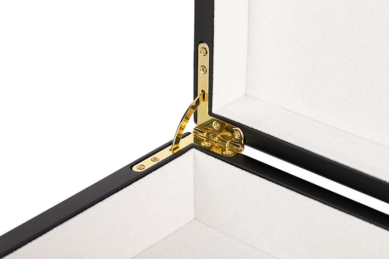 Noir Luxe Stud Lacquer Decor Boxes decorative decanter - alternate product angle | KULORI