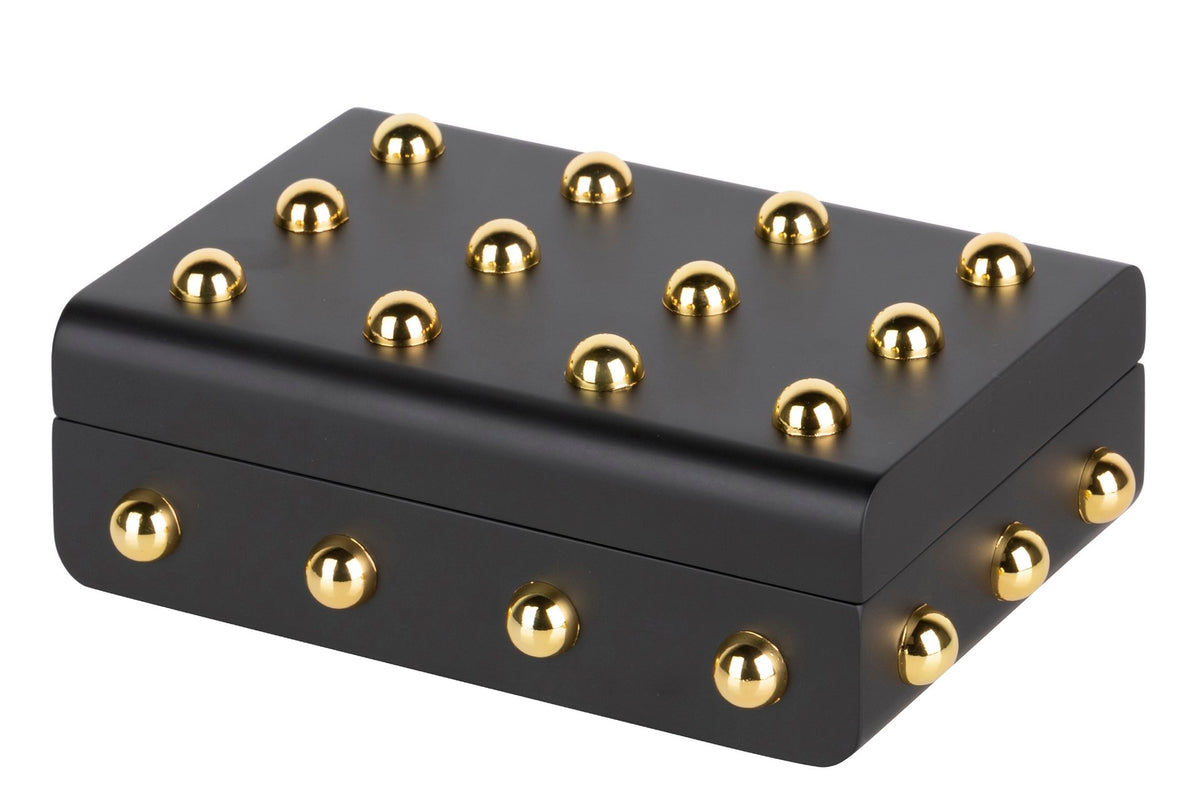 Noir Luxe Stud Lacquer Decor Boxes decorative decanter - main product view | KULORI