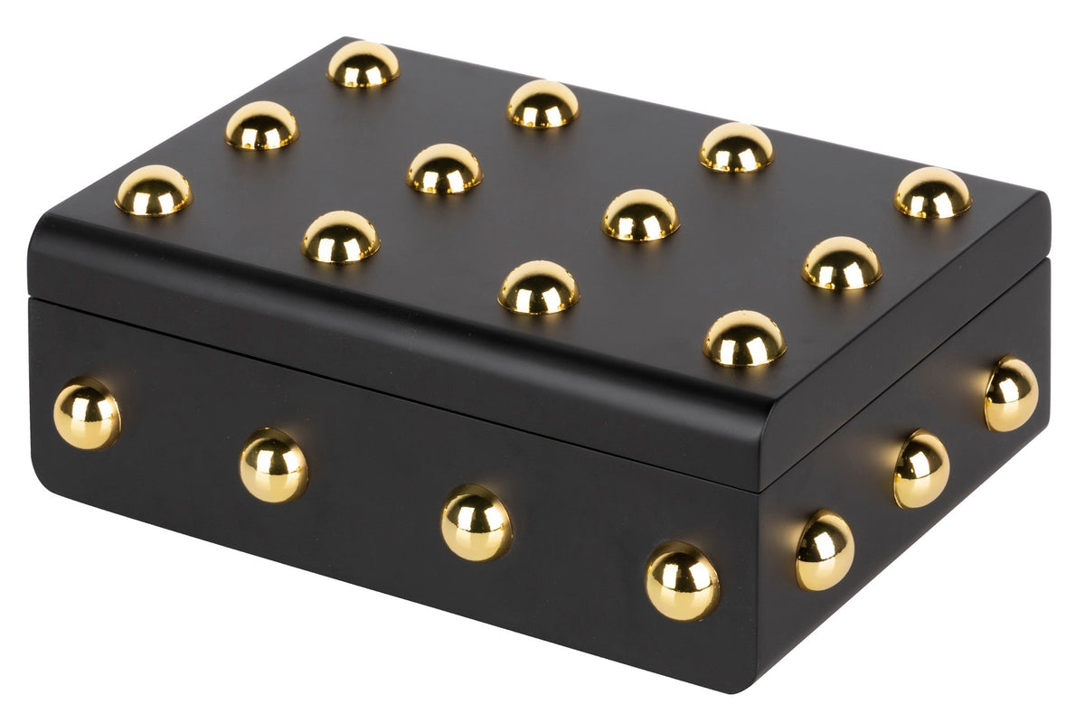 Noir Luxe Stud Lacquer Decor Boxes decorative decanter - additional product view 9 | KULORI
