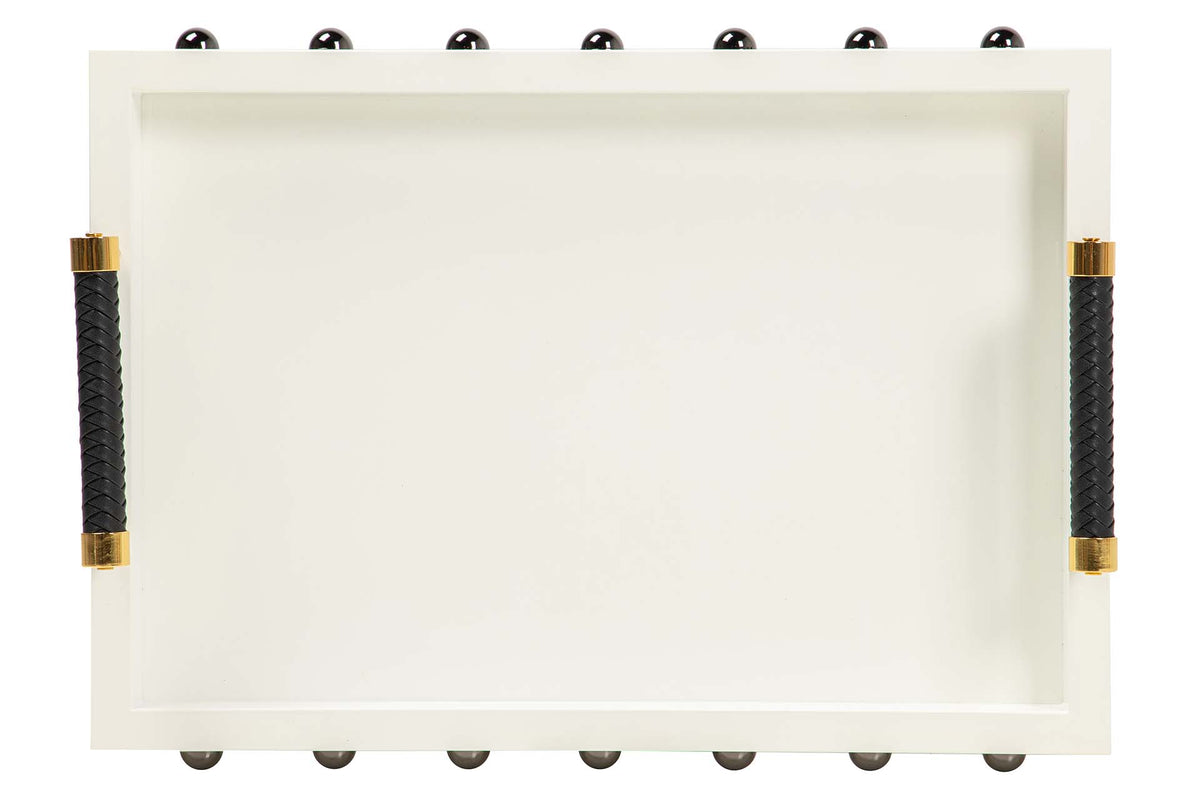 Frost Luxe Stud Lacquer Decor Tray decorative decanter - additional product view 6 | KULORI
