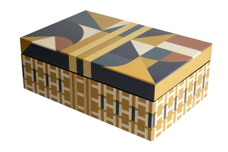 Abstract Fusion Lacquer Decor Boxes decorative decanter - alternate product angle | KULORI