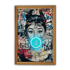 Audrey Hepburn Bubble V.1 LED wall art in Originals LED Wall Art finish - framed product view | KULORI